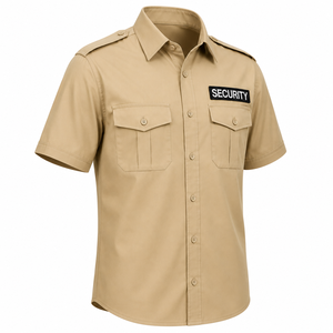 Ropa de Trabajo Transpirable, Camisas de Trabajo de Alta Calidad, Personalización de Logotipo, Ropa de Trabajo de Manga Corta con Botones, Camisa de Seguridad para Hombre con Bolsillo - Product Image 3