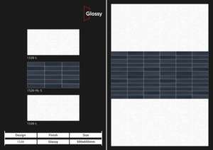กระเบื้องบุผนังเซรามิกผิวมันเงาแบบร่วมสมัย ขนาด 300x600 มม. เหมาะสำหรับตกแต่งผนังภายในบ้านสไตล์โมเดิร์น ห้องน้ำ ห้องครัว - Product Image 2