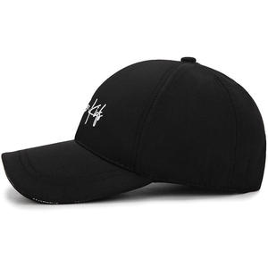 หมวกเบสบอล 6 แผง สำหรับเด็กผู้ชาย ผ้าฝ้ายปักโลโก้ สไตล์สตรีท หมวก Snapback สีดำ สำหรับใส่ลำลอง ขายส่ง - Product Image 2