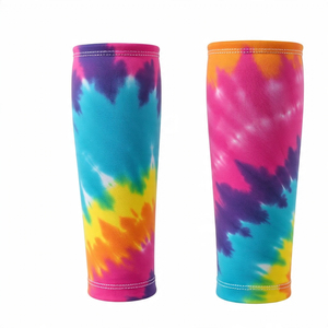 Manchons de cyclisme unisexes pour adultes, imprimés par sublimation, camouflage numérique rouge, noir et blanc, protection anti-UV, pour sports de plein air - Product Image 3