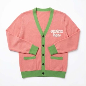 Sorority AKA V Neck <b>Cardigan</b> Sweater <b>Chenille</b> Logo Greek Lettering Preppy Style Women's Knitted Long Sleeve Custom <b>Cardigans</b> - Product Image 1