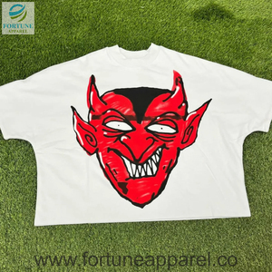 เสื้อยืดคอตตอนแท้ 100% แขนสั้นทรงลำลอง คอวี สำหรับผู้ชาย รุ่นสั่งทำพิเศษ ปี 2021 จาก Fortune Apparel ผ้า 220 กรัม ระบายอากาศได้ดี - Product Image 1