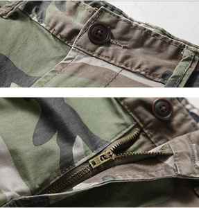 Shorts cargo mi-longs sportifs pour hommes OEM, tissés, taille mi-haute, coupe ajustée avec bandes, fermeture élastique à la taille, style ample, pour l'été, en tissu peigné - Product Image 4