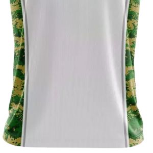 เสื้อบาสเก็ตบอลสีขาวเขียวแบบกำหนดเอง ชุดกีฬาทีมแบบไม่มีแขนเสื้อ น้ำหนักเบา ชุดกีฬาประสิทธิภาพสูง - Product Image 2