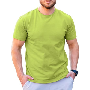 T-shirts pour hommes en gros, 100% coton, design uni, coupe classique, respirant, écologique, tissu durable, tendance - Product Image 1