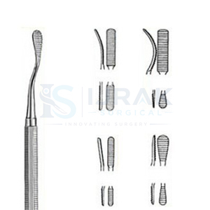 Cincel manual dental Crane Kaplan, instrumento quirúrgico, sonda plateada para uso clínico - Product Image 3