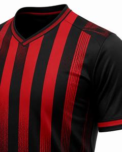 Ensemble de football pour hommes, col en V, manches courtes, respirant, anti-transpiration, polyester sublimé, coupe athlétique, toutes saisons, personnalisable - Product Image 6