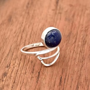 925 Sterling Silver Natural Lapis Lazuli <b>Ring</b> Handmade <b>Statement</b> Gemstone Fashion <b>Ring</b> for Women - Product Image 4