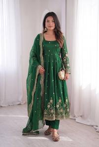 Designer Anarkali Suit for Women Embroidered Party Wear Salwar Kameez with Dupatta Wedding Festive Indian Ethnic <b>Dress</b> - Product Image 4