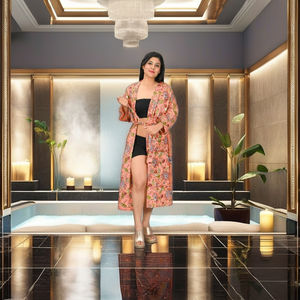 ชุดคลุมอาบน้ำฤดูร้อน เนื้อผ้านุ่ม แห้งเร็ว ยาวเต็มตัว แขนยาว ผ้าฝ้าย ชุดกิโมโน ชุดคลุมอาบน้ำ ชุดว่ายน้ำ ชุดเดรส ชุดกิโมโนแสนสบาย ชุดเดรสชายหาดแฟชั่น - Product Image 1