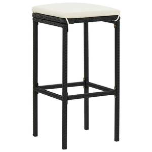 Juego de bar para jardín de madera maciza de acacia, colección de 5 piezas, color negro - Product Image 4