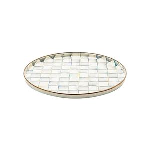 Most Trending Tray Round Shape Good Quality Finishing Enamel Trays Cookie Cupcakes <b>Placemat</b> Meta Tray With Custom logo - Product Image 1