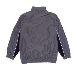 Men Windproof Sporty <b>Racer</b> <b>Jacket</b> Grey Polyester Zipper Closure Stand Collar Autumn Wear - Product Image 4