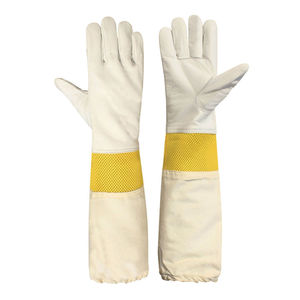 Gants d'apiculture en cuir souple avec fermeture élastique au bras, gants d'apiculture robustes avec protection - Product Image 2