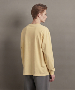 เสื้อยืดแขนยาวทรงหลวมแบบสปอร์ตคอกลมผ้าฝ้าย 100% สำหรับผู้ชาย เสื้อวิ่งออกกำลังกายทรงโอเวอร์ไซส์ - Product Image 5