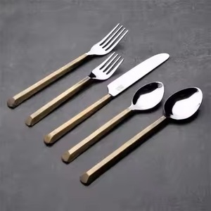 Juego de Cubiertos Premium para Banquetes, Cuchara, Tenedor y Cuchillo de Metal para Bodas, Eventos y Empresas de Catering - Product Image 4