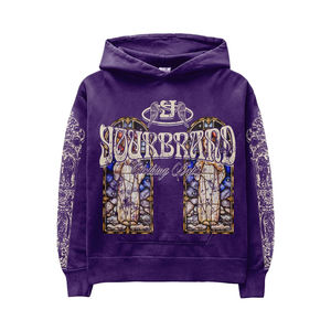 Survêtement de jogging vintage personnalisé délavé à l'acide |   Ensemble de survêtement en coton 100% avec imprimé en relief et pantalon évasé |   Fabricant de vêtements - Product Image 2