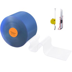 Rotolo di Strisce in PVC Trasparente Liscio per Porte Industriali, 30,5 m, Larghezza 30,5 cm, Spessore 0,3 cm, 100% Leggibile - Product Image 1