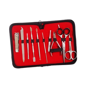 13 Piece Professional Luxurious Manicure Pedicure Kit Stainless Steel 5-in-1 Nail Clipper Trimming Scissors Cuticle <b>File</b> Durable - Product Image 1