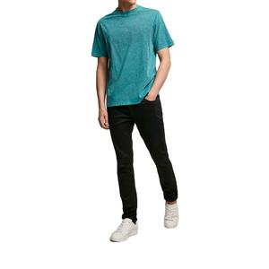 Camiseta vintage personalizada 100% algodón para hombre, estilo oversized, lavada con ácido, sin estampado. - Product Image 1
