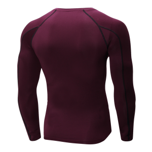 Camiseta Deportiva de Manga Larga para Hombre, Cuello Redondo, Secado Rápido, Corte Regular, Tejido Satinado Transpirable, Color Negro - Product Image 2