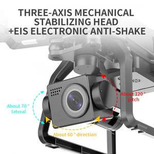 F7 PRO Drone 4K Dual Camera 3KM Remote Control 3-Axis <b>Gimbal</b> Beginner-Friendly Quadcopter - Product Image 4
