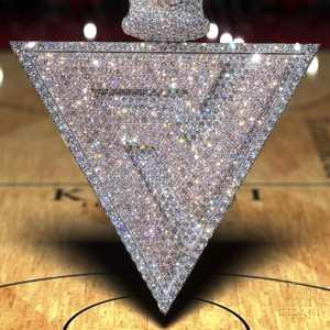 Colgante de Lujo Triangular con Diamantes de Moissanita VVS, Joyería Hiphop Iced Out, Letra Inicial, Plata 925, Colgante Personalizado de Moissanita Hiphop - Product Image 4