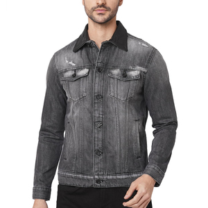 Best Selling Low Price <b>Men</b> <b>Denim</b> <b>Jackets</b> Sale Casual Wear Wholesale High Quality Hooded Cotton Jeans <b>Jacket</b> Front Logo - Product Image 1