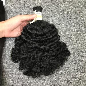 Extensions de cheveux raides à double trame vietnamiens en vrac de haute qualité Style noir bouclé ondulé pour toutes les femmes - Product Image 1