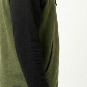 Gilet sans manches à capuche vert olive pour homme, en molleton tricoté, coupe droite, couleur unie, style décontracté pour l'automne - Product Image 6