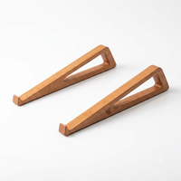 Support de pied de table triangulaire en bois personnalisable, marron, taille standard, moule exclusif pour la stabilité des meubles