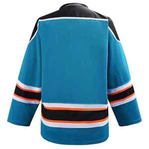 Digital Printed <b>Best</b> OEM Service Breathable Quick Dry Anti Bacterial 100% Polyester Top Quality Ice Hockey Jersey - Product Image 2