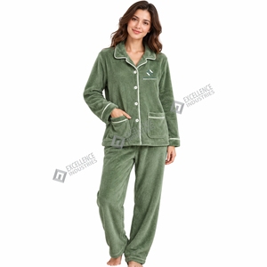 Pijamas de Polar Suave para Mujer de la Mejor Calidad, Ropa de Dormir Cálida de Invierno de Dos Piezas, Conjunto de Ropa de Casa de Manga Larga - Product Image 2