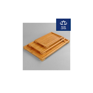 BEST SELLER Plateau en bambou écologique, sûr et propre, 100% végétal, idéal pour le service des aliments et la présentation du petit-déjeuner, fournisseur direct - Product Image 1