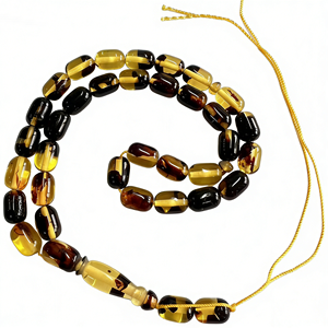 33 perles de prière musulmanes religieuses en acrylique, motif géométrique ovale sculpté, décoration de maison, Ramadan, perles de méditation - Product Image 4