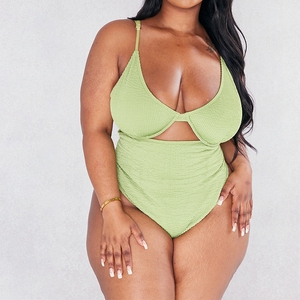 Hot Selling Women's One Piece Swimsuit Cut Out Girl Swimwear Sexy Hot Plus Size Women One-piece <b>Bathing</b> Suit - Product Image 5