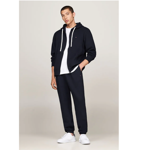 <b>Men's</b> <b>Navy</b> Blue Cotton Sweatpants Elastic Waist Drawstring Casual <b>Joggers</b> With Side Pockets Midweight Knitted Autumn Wear - Product Image 6