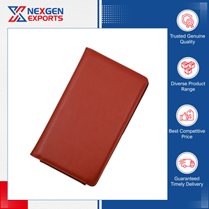 Porte-chèques et porte-stylo en cuir PU de style vintage 24,1x14,5x1,5cm Personnalisable par Nexgen Exports d'Inde - Product Image 3