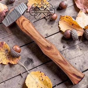Marteau Viking en acier Damas forgé à la main avec manche en bois de frêne, outil de survie multifonction luxueux pour l'extérieur, coffret cadeau haut de gamme - Product Image 5