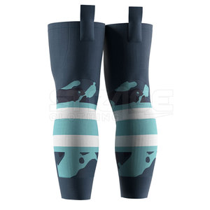 Custom Team Winter Ice Hockey <b>Socks</b> Knee High Stretch Eco-Friendly Quick Dry Cotton Liner Solid Design Reinforced <b>Stitching</b> - Product Image 2