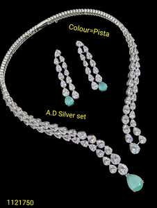 Elegante Juego de Collar con Colgante de Lágrima Rosa, Chapado en Plata, con Piedra Tallada en Forma de Pera, Joyería de Lujo para Bodas y Fiestas para Mujer - Product Image 4