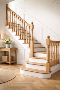 Rubber Wood Newel Post with Ball Top Customized Staircase Parts for Stair Bacony with 1 Year Warranty from EFS Viet Nam - Product Image 6