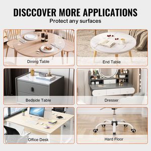 Copri da tavolo in PVC tondo da 48 pollici copri scrivania in plastica trasparente spessi 2.0mm - Product Image 6