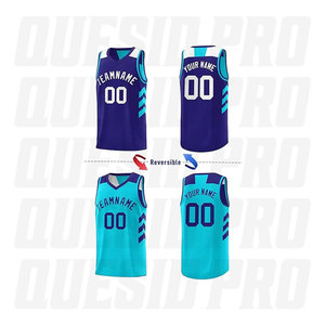 Fournisseurs de vêtements de basketball personnalisés en gros OEM, maillots de basketball pour hommes colorés avec sublimation et broderie - Product Image 4