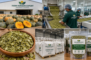 FARM HORIZON EXPORT Graines de citrouille décortiquées brutes, noyau vert, produit agricole, protéines/graisses/glucides, durée de conservation de 12 mois - Product Image 3