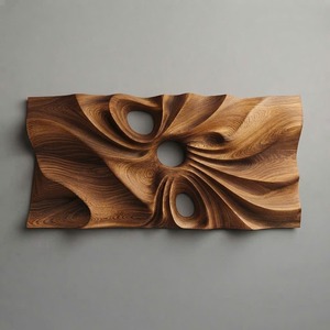 Décoration murale en bois sculptée à la main, style rustique, pour chambre, salon, entrée, ambiance rustique, décoration murale solide, décoration intérieure - Product Image 5