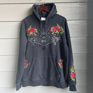 Sudadera con Capucha Personalizada con Logotipo Bordado, Informal, Moderna, Suave, 100% Algodón, Gruesa, con Pedrería, de Alta Calidad, para Invierno, Venta al Por Mayor - Product Image 1