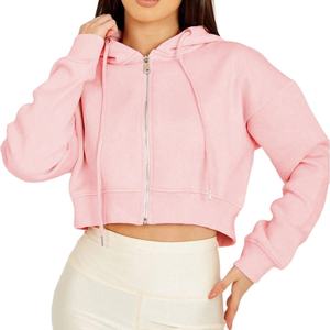 Sudaderas con capucha y sudaderas con cremallera para mujer, sudaderas con cremallera de algodón de gran tamaño personalizadas, empresa de fabricación 100%, sudaderas con cremallera, Sudadera con capucha para mujer - Product Image 1