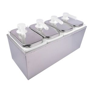 8L Stainless Steel Sauce Pump Dispenser Squeeze Condiment Dispensing Container Drink Dispenser with Pump Station - Product Image 3