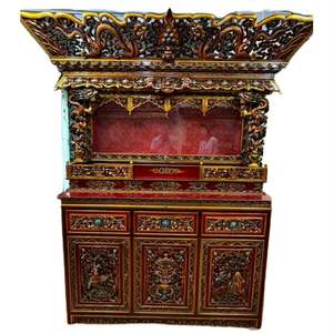 Armario Tradicional Tibetano de Madera Maciza con Diseño de Dragón, Mueble de Almacenamiento Duradero para Decoración del Hogar y Sala de Estar - Product Image 3